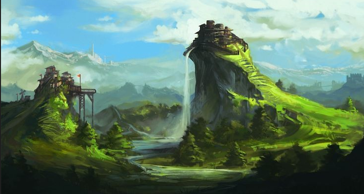 Artfantasylandscapehillsfortmountainswaterfallsb.png