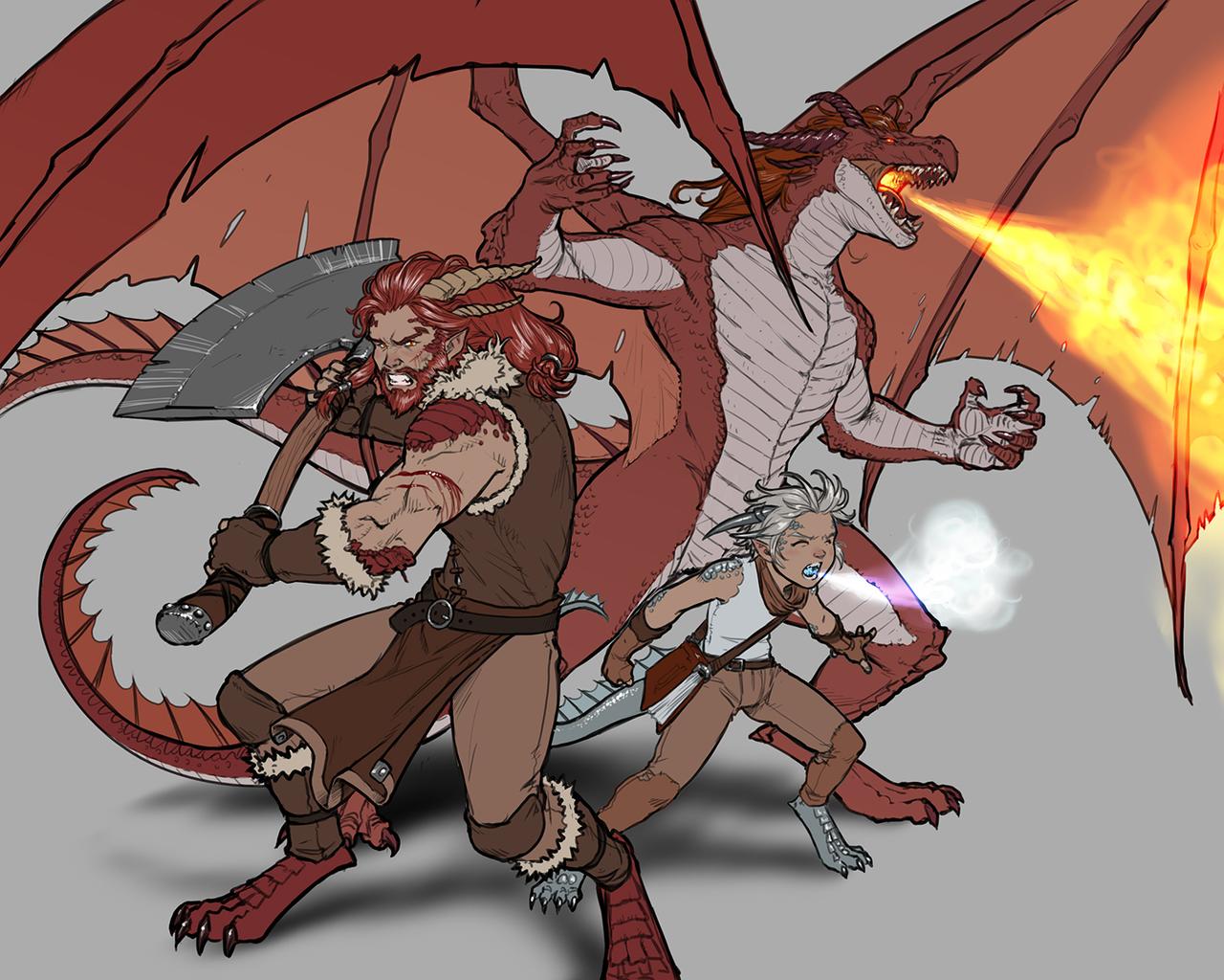 Dragon-Blooded in both their normal and dragon-shifted forms
